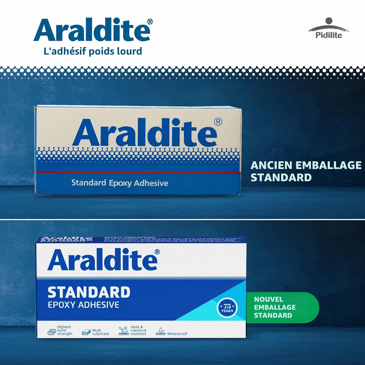 Araldite Adhésif époxy standard (Résine 100 g + Durcisseur 80 g) 180 g