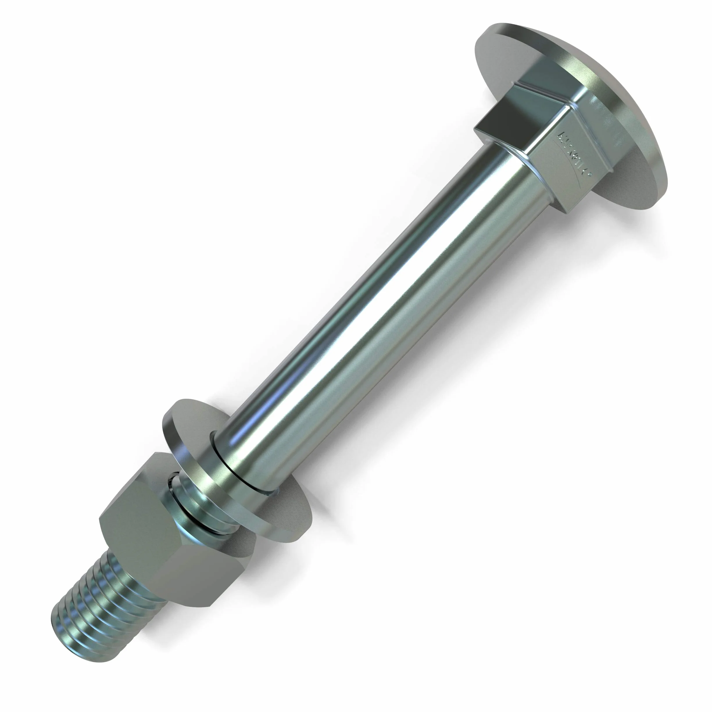 10 x Boulons M12 x 160 tête ronde collet carré Vis TRCC avec Écrou et Rondelle Longueurs 30-160mm choix: 10x M12x160