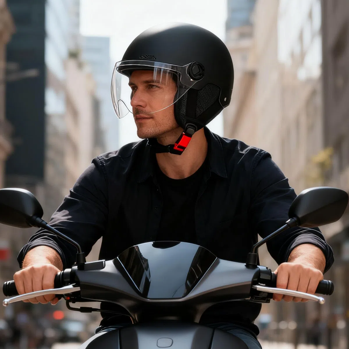 Casque de scooter électrique, casque de vélo pour homme, respirant, anti-UV, protection auditive, chapeau de sécurité pour homme et femme, équitation, skateboard, vélo pour enfants