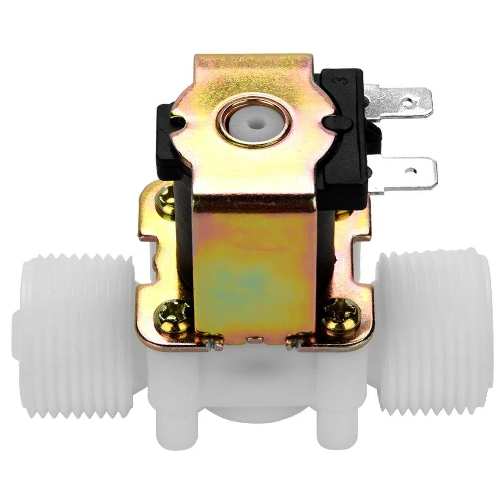Vanne d'entrée d'eau N/C, DC 12 V DN20 G3/4 électrovanne magnétique électrique vanne électromagnétique en plastique normalement fermée interrupteur d'entrée d'eau