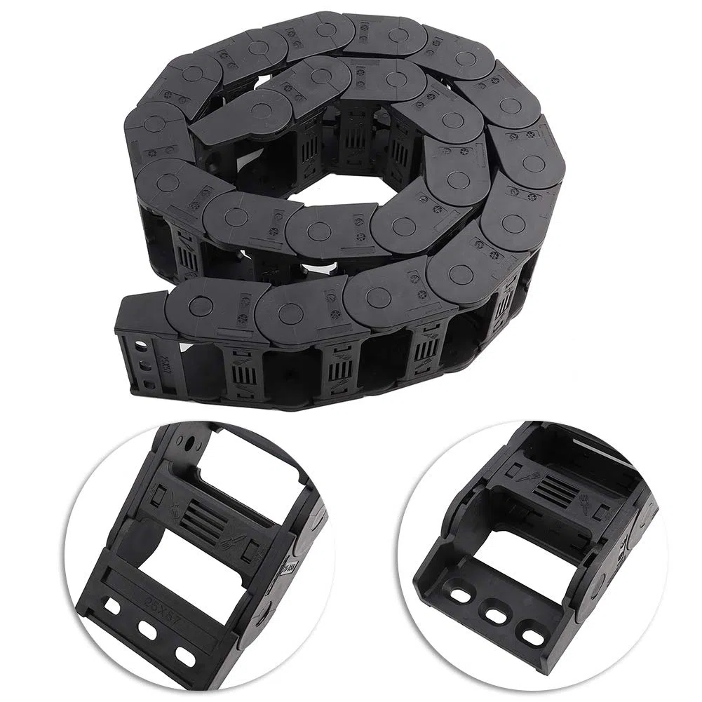Chaîne porte Câbles, 100 cm 25 x 57 mm Nylon chaine plastique Pour l'Imprimante 3D, ouverte des deux côtés, chaîne de traînée, Transporteur pour 3D Imprimante CNC Routeur Machine