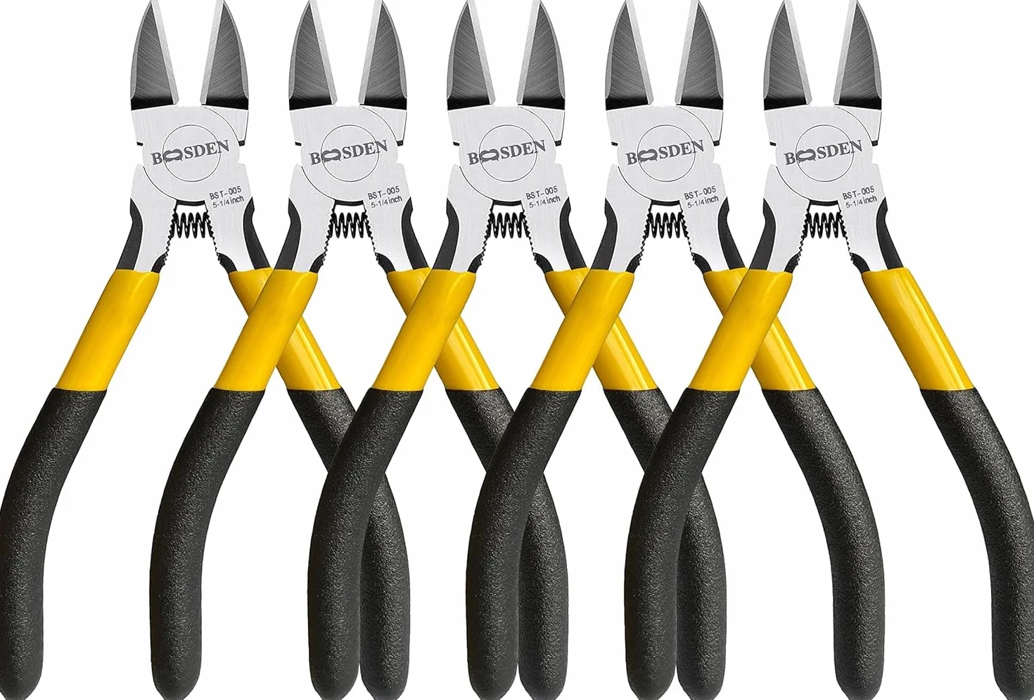 Boosden Pinces Coupantes Precision 12,7 cm - Lot de 5 Outils Ressort Diagonaux Bijoux