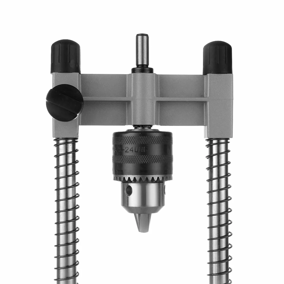 TOPWAY Support de Forage avec Mandrin 13mm, Attachement de Guide de Perçage Mobile Multi-angle pour perceuse électrique 1/2" et 3/8" 105414