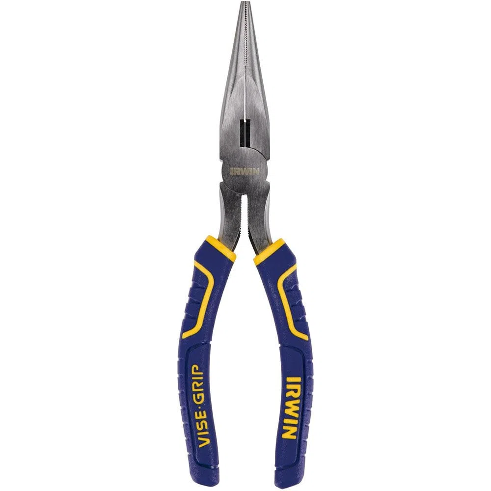 IRWIN Vise-Grip 2078218 Pince à bec long avec coupe-fil Bleu inoxydable Jaune 20,3 cm