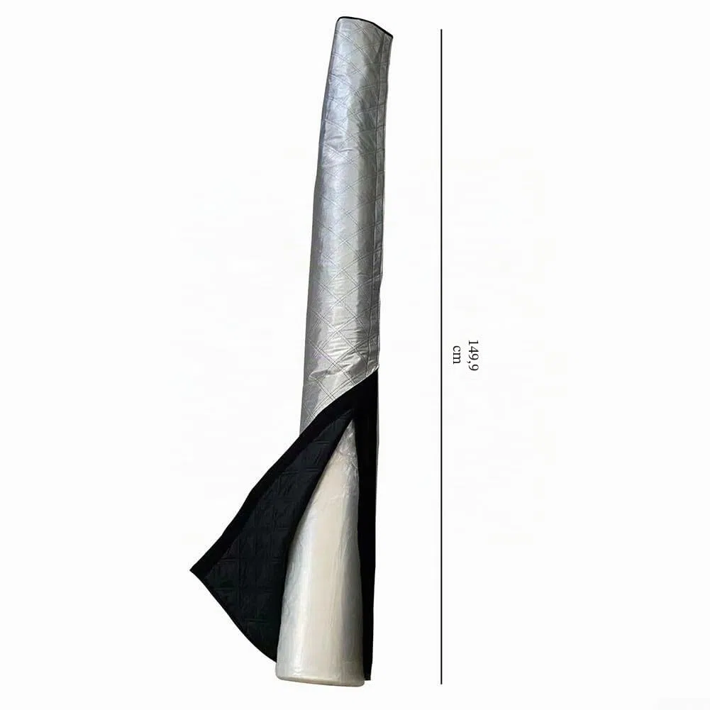 DAZZLEEX Housse de tuyau de climatiseur, housse de tuyau d'air portable isolante pour une installation facile 150 x 53,3 cm (argent)