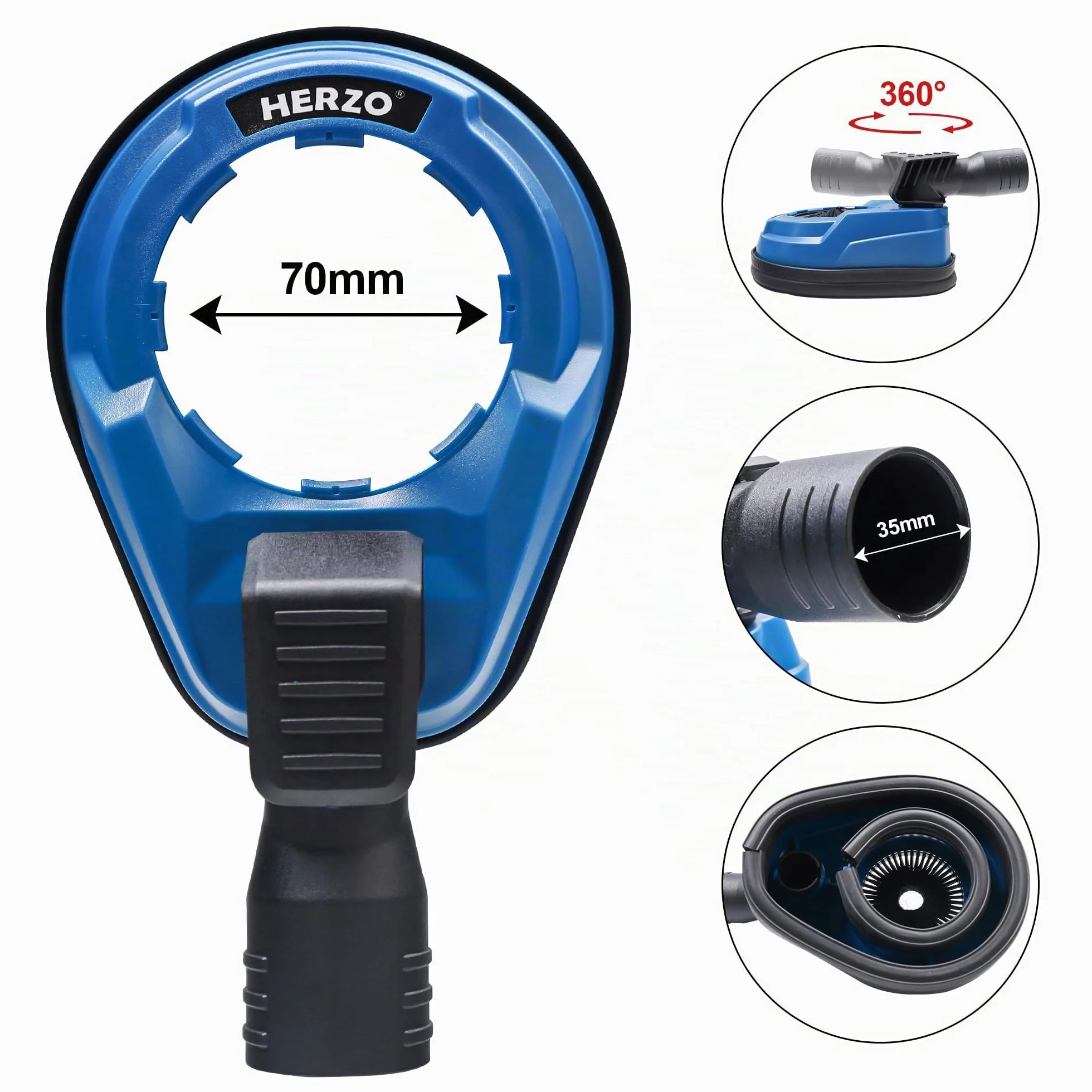 HERZO Capot de protection de Marteau Perforateur Électrique Professional dispositif d'aspiration