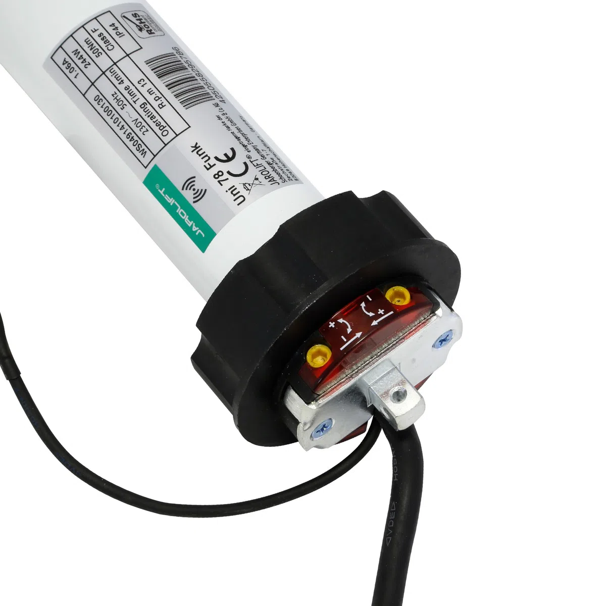 jarolift Moteur tubulaire pour store banne/store terrasse type UNI 78 radiocommandé + adaptateur pour tube rond 85 mm (TD2410)