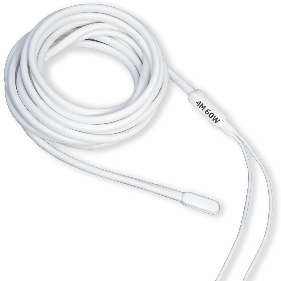 GOLDMAN SERVICE | Câble chauffant avec résistance bipolaire en silicone antigel pour tuyaux | 4 mètres, 60 watts | Incubateurs, aquariums, reptiles, serres, fermentation (4 m | 60W)