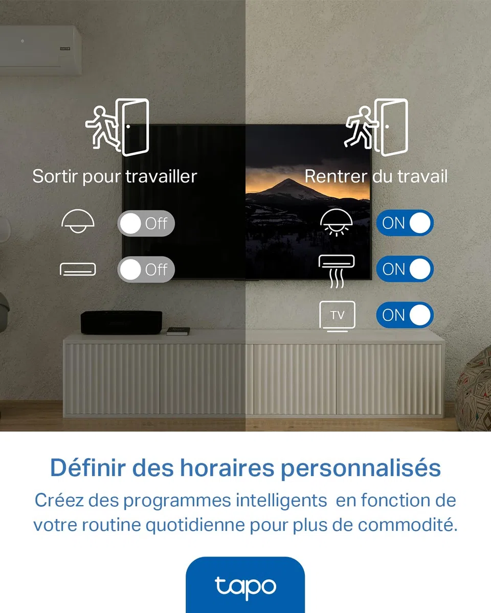 Tapo Télécommande Infrarouge H110 - Prend en Charge 18 Types d'appareils, Plus de 8000 Marques, hub pour capteurs Tapo, Commande vocale avec Alexa/Siri, Compatible avec Matter, Minuterie