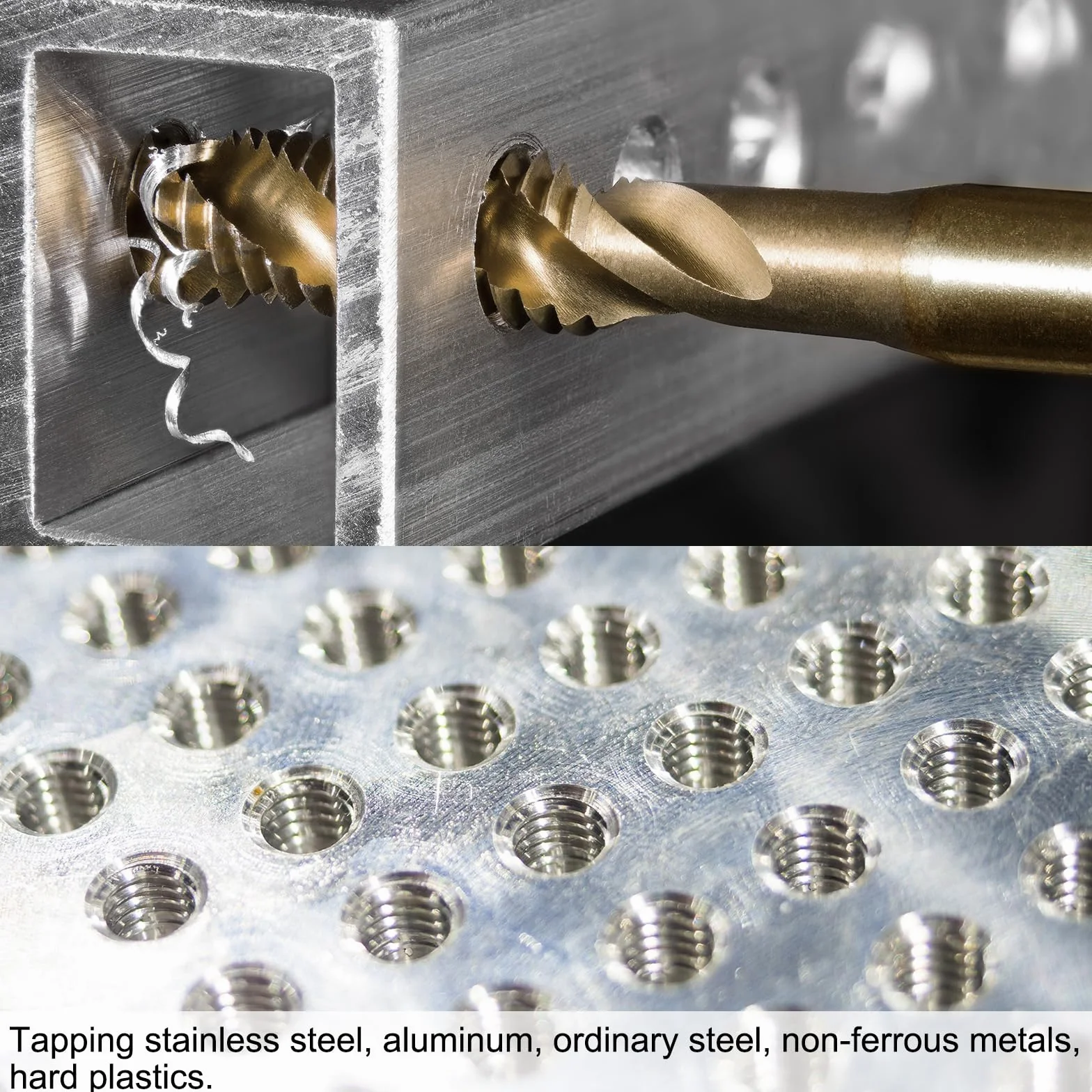 QUARKZMAN Tarauds à Filetage en Spirale Métrique, M20 x 2,5 H2, Outils de Taraudage pour Machiniste (Acier Rapide M35 au Cobalt (Hss-Co), Non Revêtu)