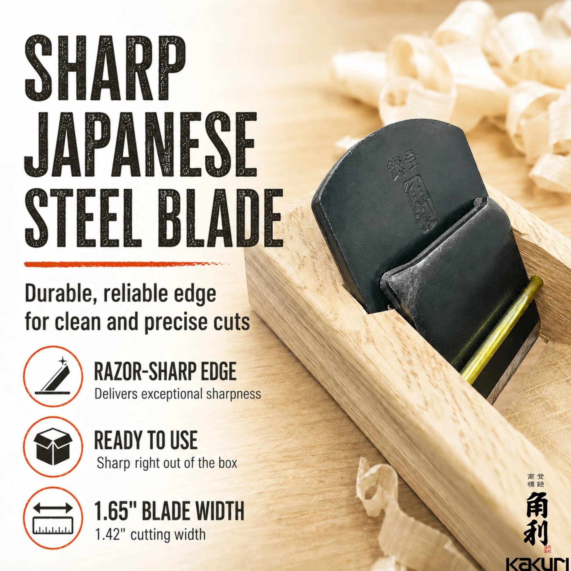 Kakuri Mini Kanna Bois Rabot 42mm du Japon