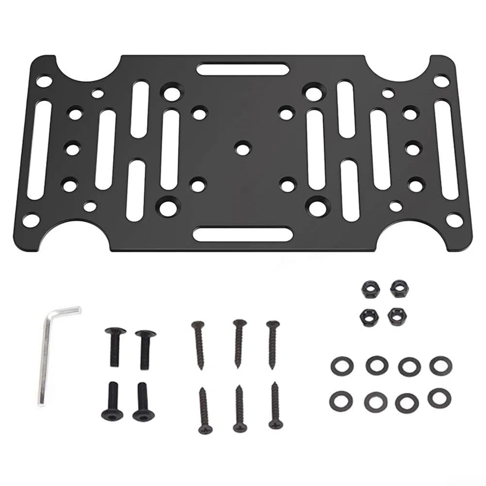 Niceminiwall Support de montage de boîte aux lettres en acier robuste pour poteaux en bois de 4 x 4 et poteaux creux – Plaque adaptateur de montage de poteau avec kit de matériel complet – 4 mm