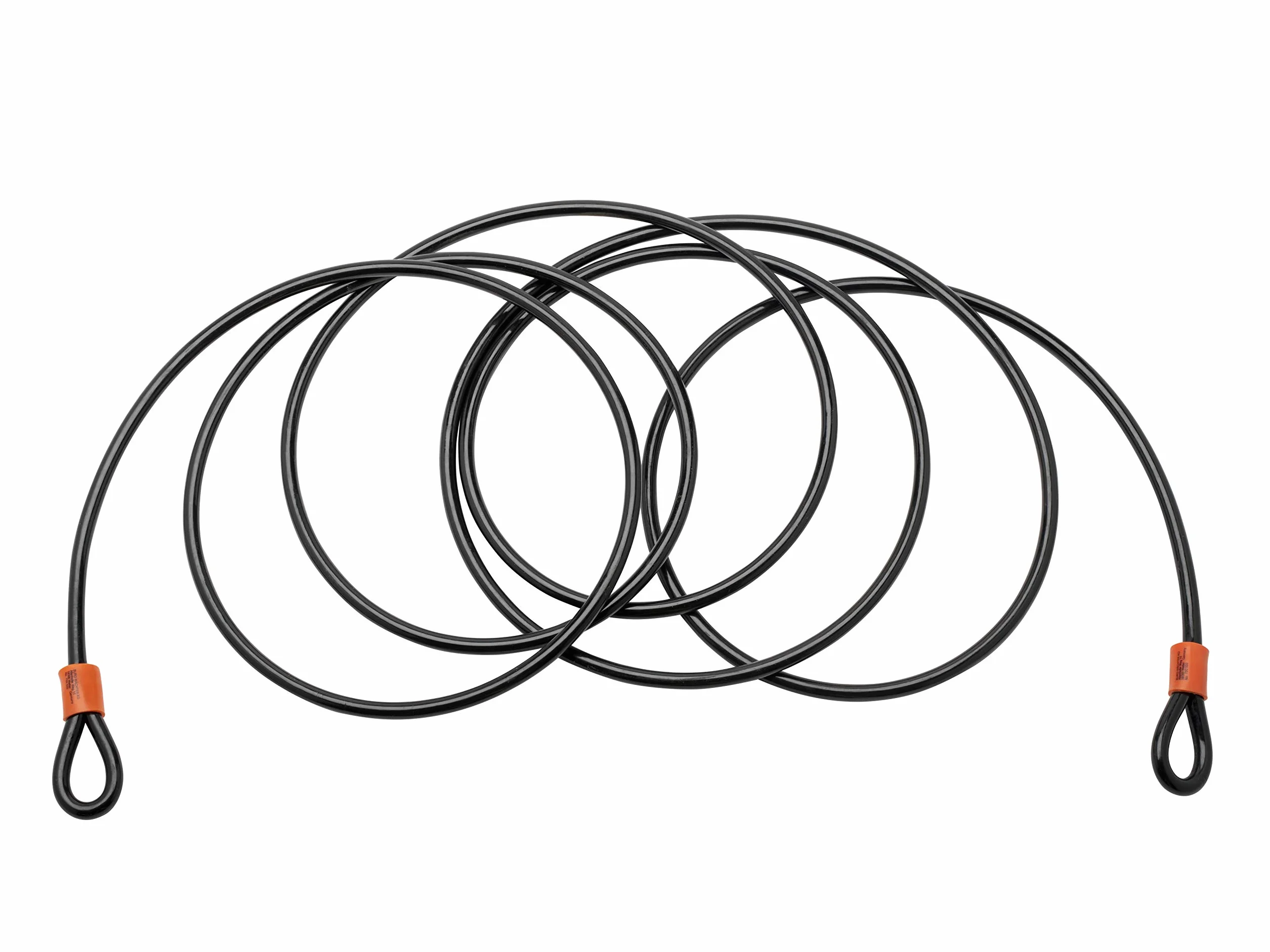 Câble de sécurité Burg-Wächter avec œillets, câble en acier revêtu (sans verrou), sécurité pour meubles de jardin, vélo, moto, 750 500, noir, 5 m