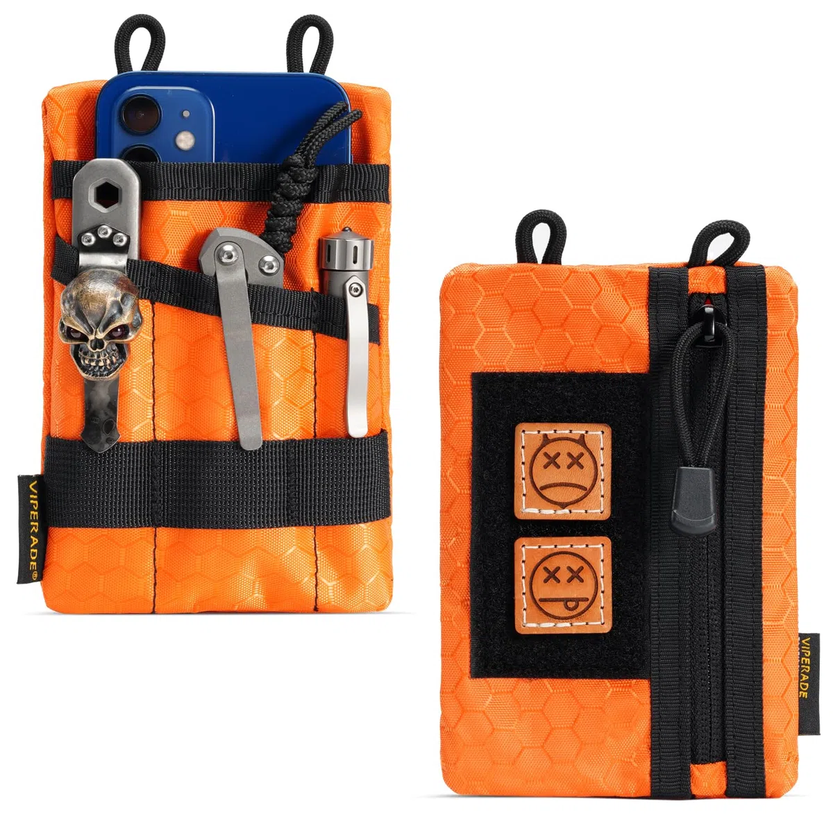 VIPERADE VE1-P EDC Sac à Outils Organiseur EDC Pochette Petits Sacs EDC Organiseur de Poche Sac Multi-Outils en Nylon Petit pour Lampe de Poche, Couteau, Stylo, carnet
