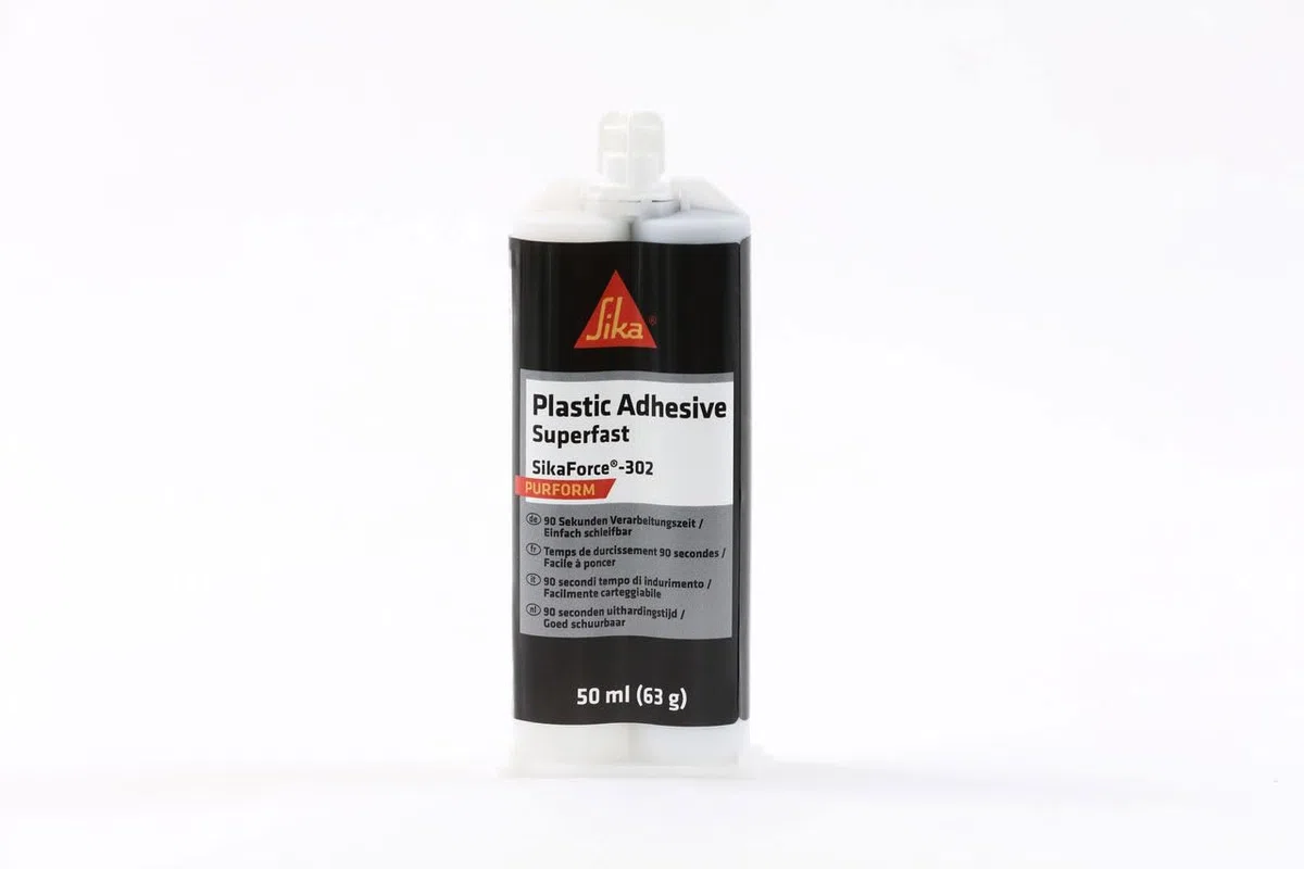 Sika SikaForce 302 Colle 2K pour plastique, par exemple, 50 ml, noire