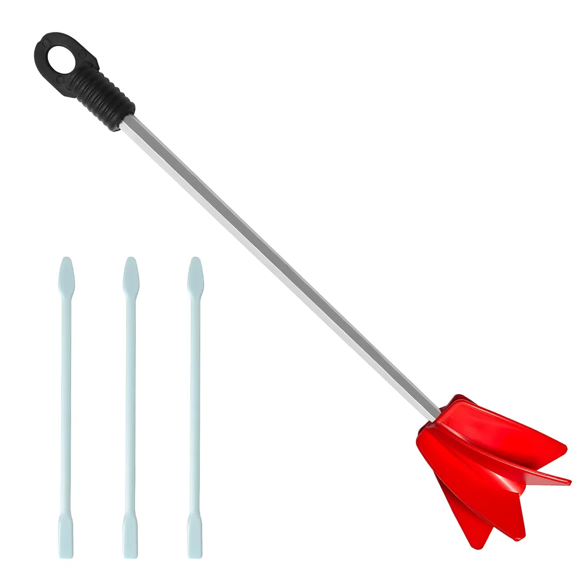 IGXX Mélangeur de peinture pour perceuse, 36 cm avec 3 bâtons en silicone - Pour résine, peinture, vernis et colle