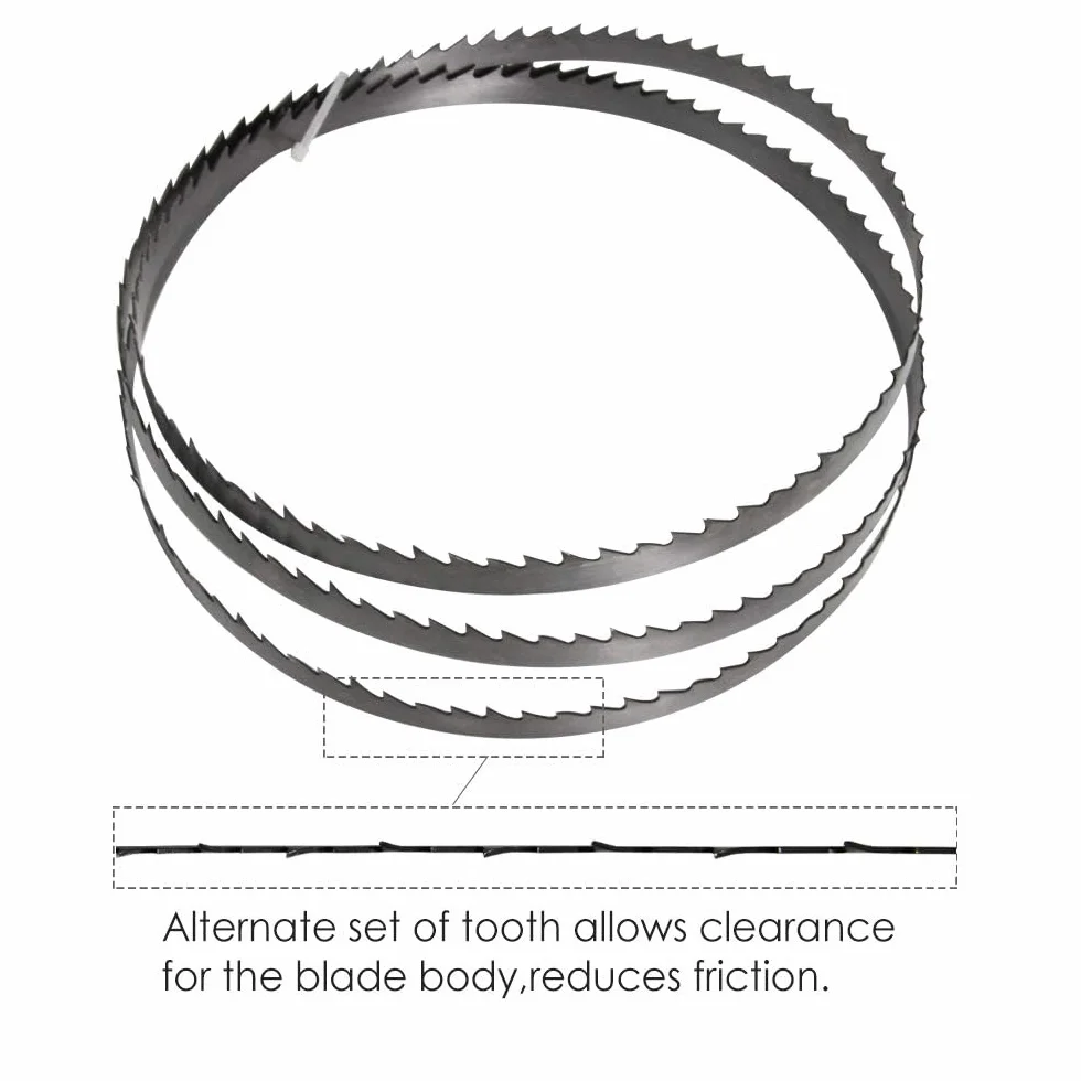 Lot De 4 Lames De Scie À Ruban, SK5 1400mm x 10mm x 0.5mm Pour Scie À Ruban 8" TPI6