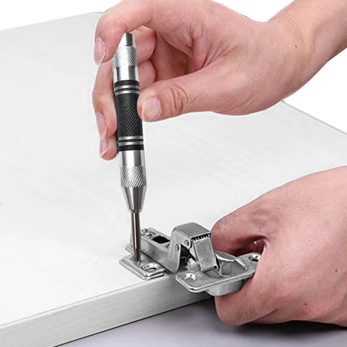 2 Pièces Pointeau a Frapper,Center Outillage Pointeuse Avec Chevilles Goupille Marquage,pour Métalliques Punch Lettre Metal Plaques Poinconneuse Inclinometre Tampon Papier Cuir Outils Estampage Argile
