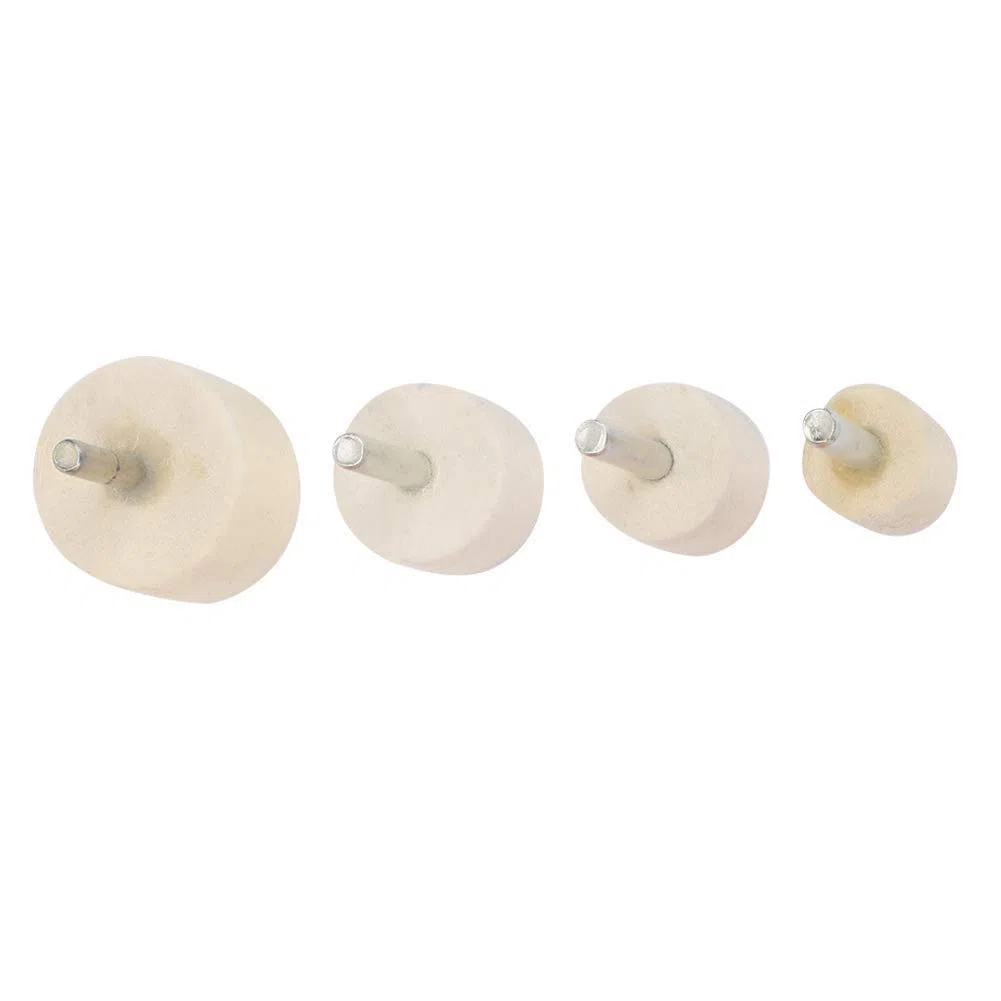 5 Pièces Kit de Polissage du Verre Poudre de Polissage à L'oxyde de Cérium + 4 Pièces Roues de Polissage en Feutre de Laine