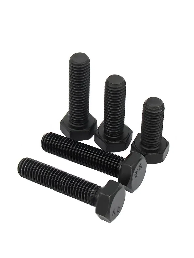 M7 noir 8,8 boulons à tête hexagonale en acier pas de vis 1,0 (50,M7-1.0 x 12mm)