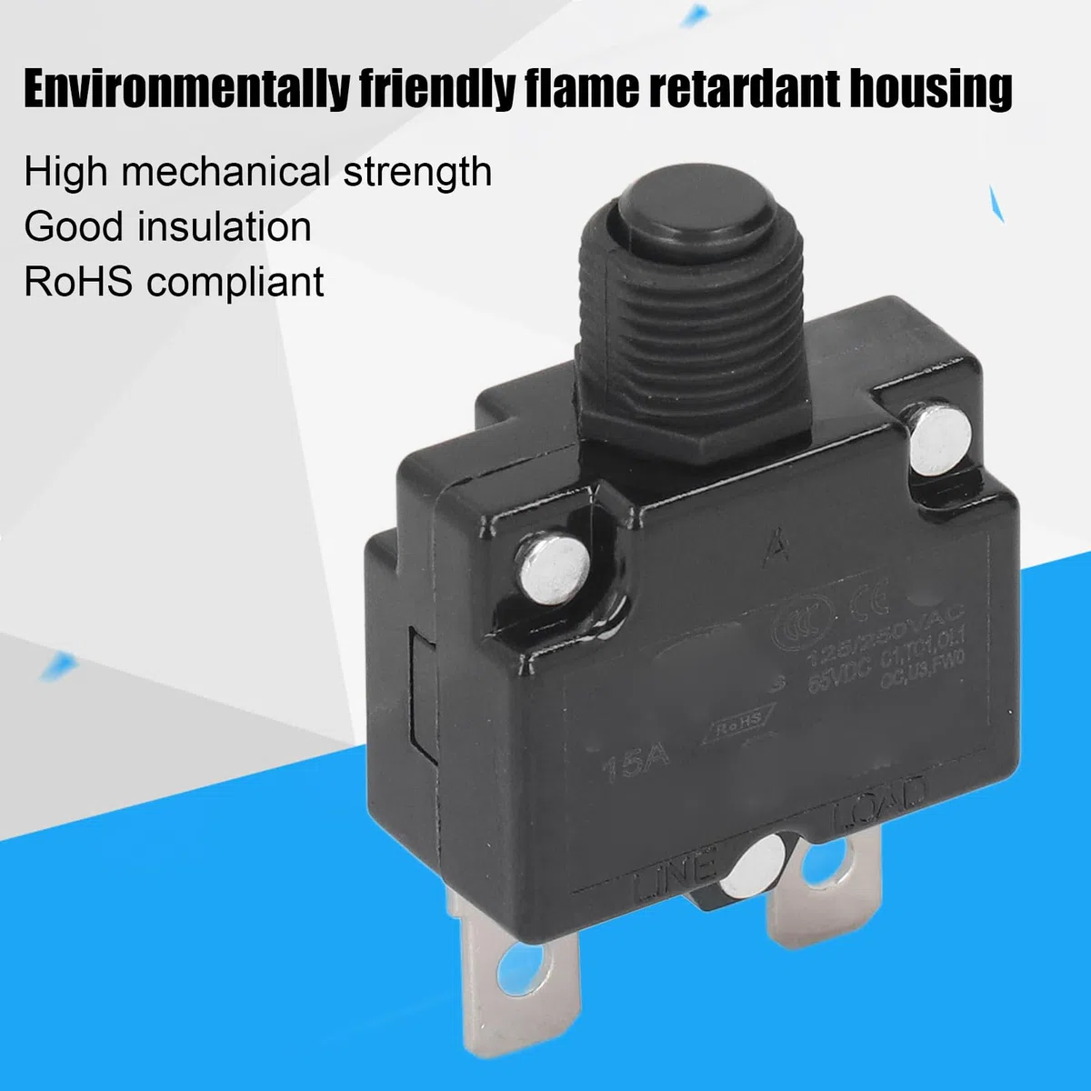 10 Pièces Disjoncteur Thermique 15A Protecteur de Surcharge Fusible Relais Réinitialisation Automatique pour Pompe à Eau Générateur Compresseur D'air