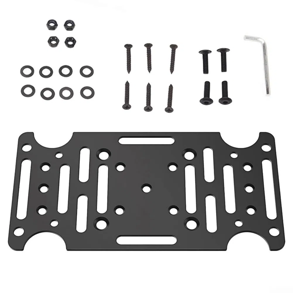 Niceminiwall Support de montage de boîte aux lettres en acier robuste pour poteaux en bois de 4 x 4 et poteaux creux – Plaque adaptateur de montage de poteau avec kit de matériel complet – 4 mm