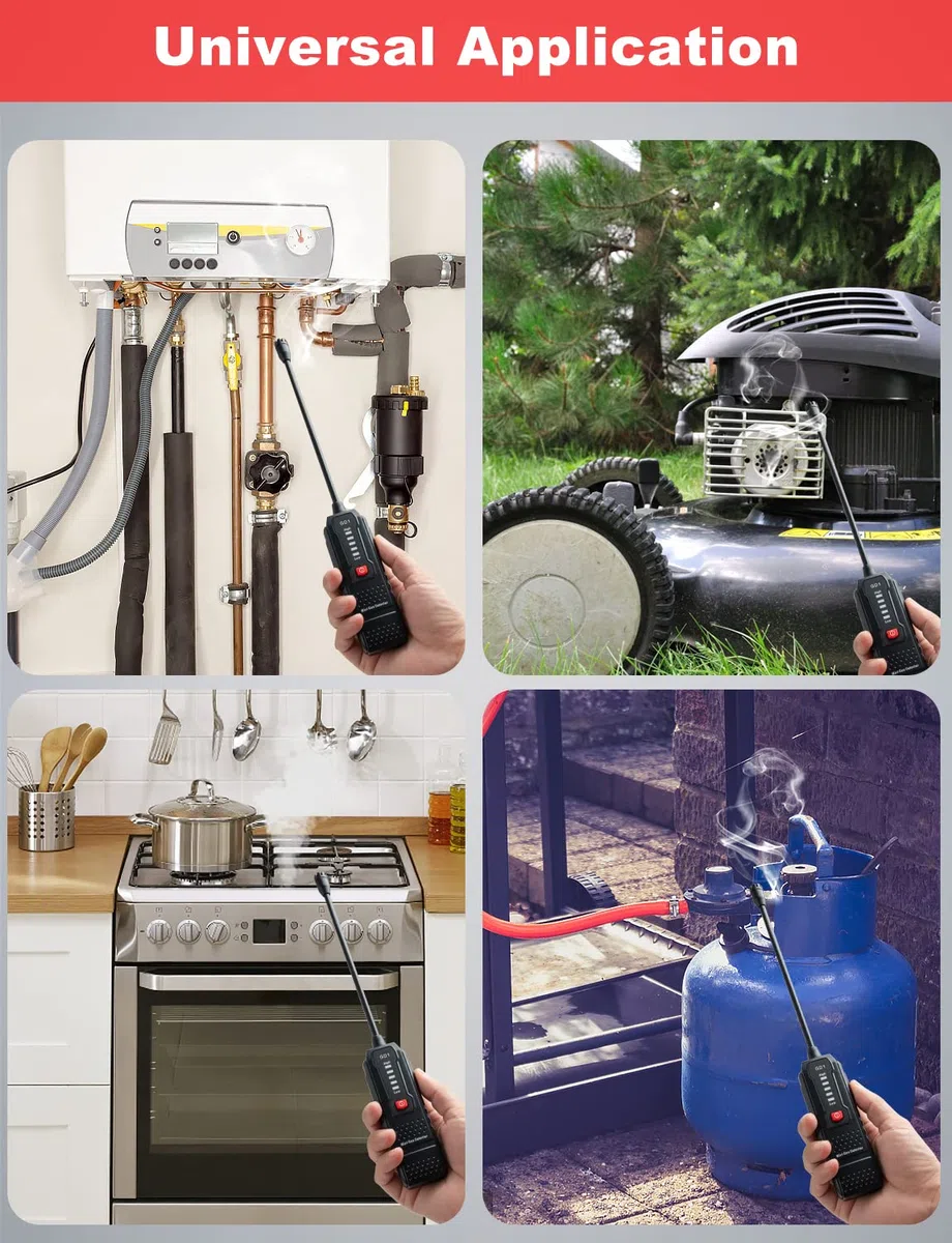 Détecteur de Gaz Naturel, Détecteur de Fuite Naturel Gas/Méthane/Propane/Butane/GPL/GNL, Portable Détecteur de Gaz mit Allarme Sonore Fur Maison, Cuisin, Camping Car