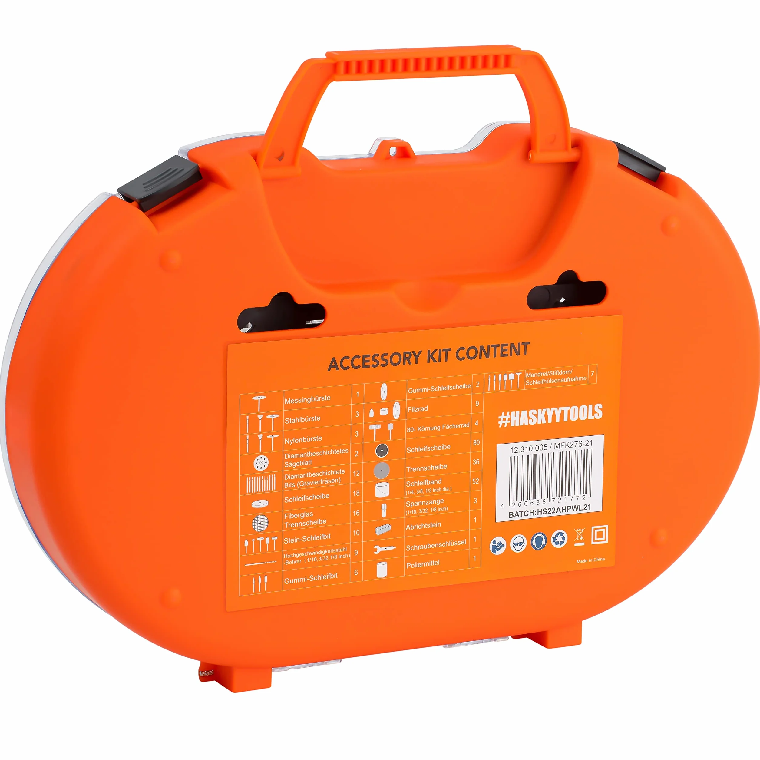 HASKYY Kit Accessoires Outil Rotatif 276 Pièces pour Ponçage, Découpe, Polissage, Gravure et Perçage – Coffret avec Disques à Tronçonner, Accessoires de Polissage et Mini Forets