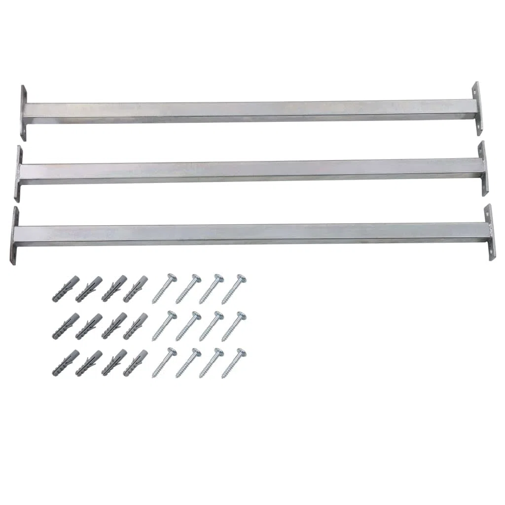 Générique Barres de fenêtre réglables de sécurité 3 pcs 710-1200 mm, Quincaillerie, Matériaux de Construction, Fenêtres, Argent, (Poids 4.62KG)