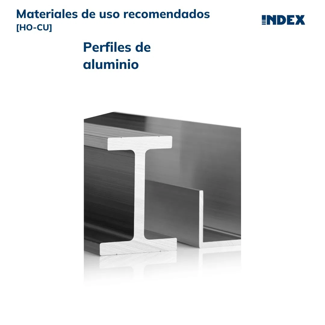 INDEX HOCUM647 - Horquilla de cuelgue Por giro para perfil de 47 mm (M6, 100 uds.)
