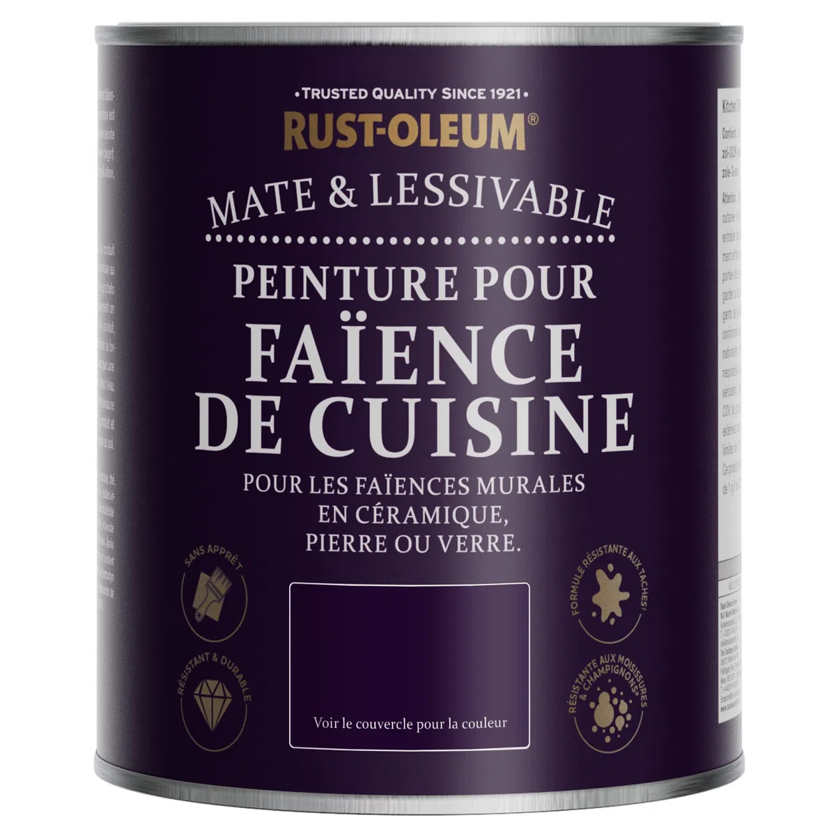 Rust-Oleum Peinture Verte Résistante à l'eau pour Faïence de Cuisine, Finition Mate - Vert Khaki 750ml