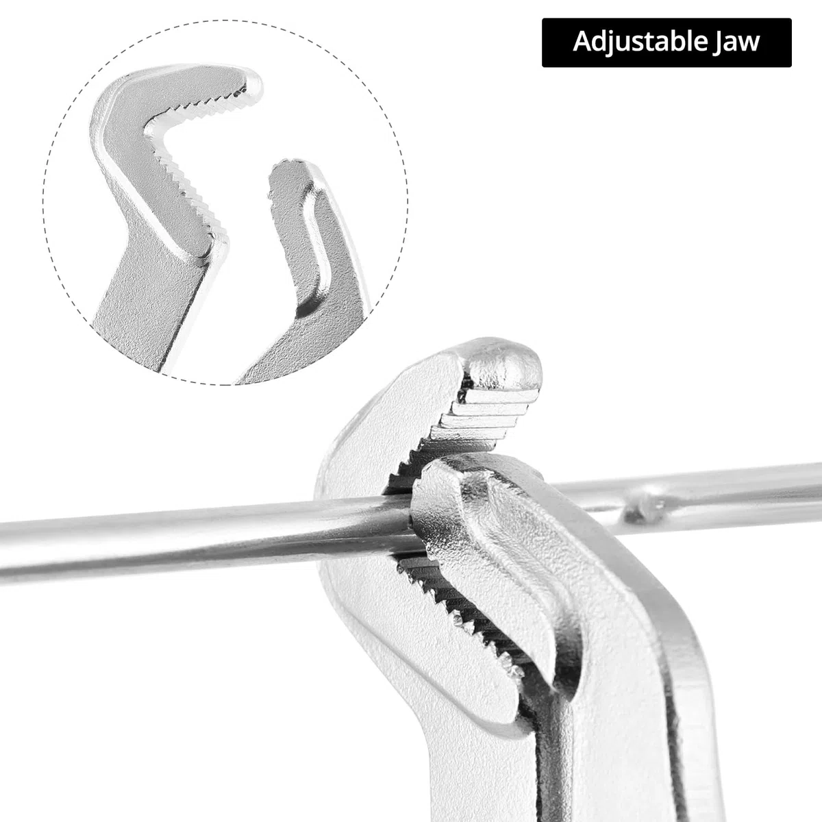 QWORK Pince à nez de perroquet de 22,9 cm en acier au chrome-molybdène avec mâchoire de verrouillage réglable, poignée antidérapante