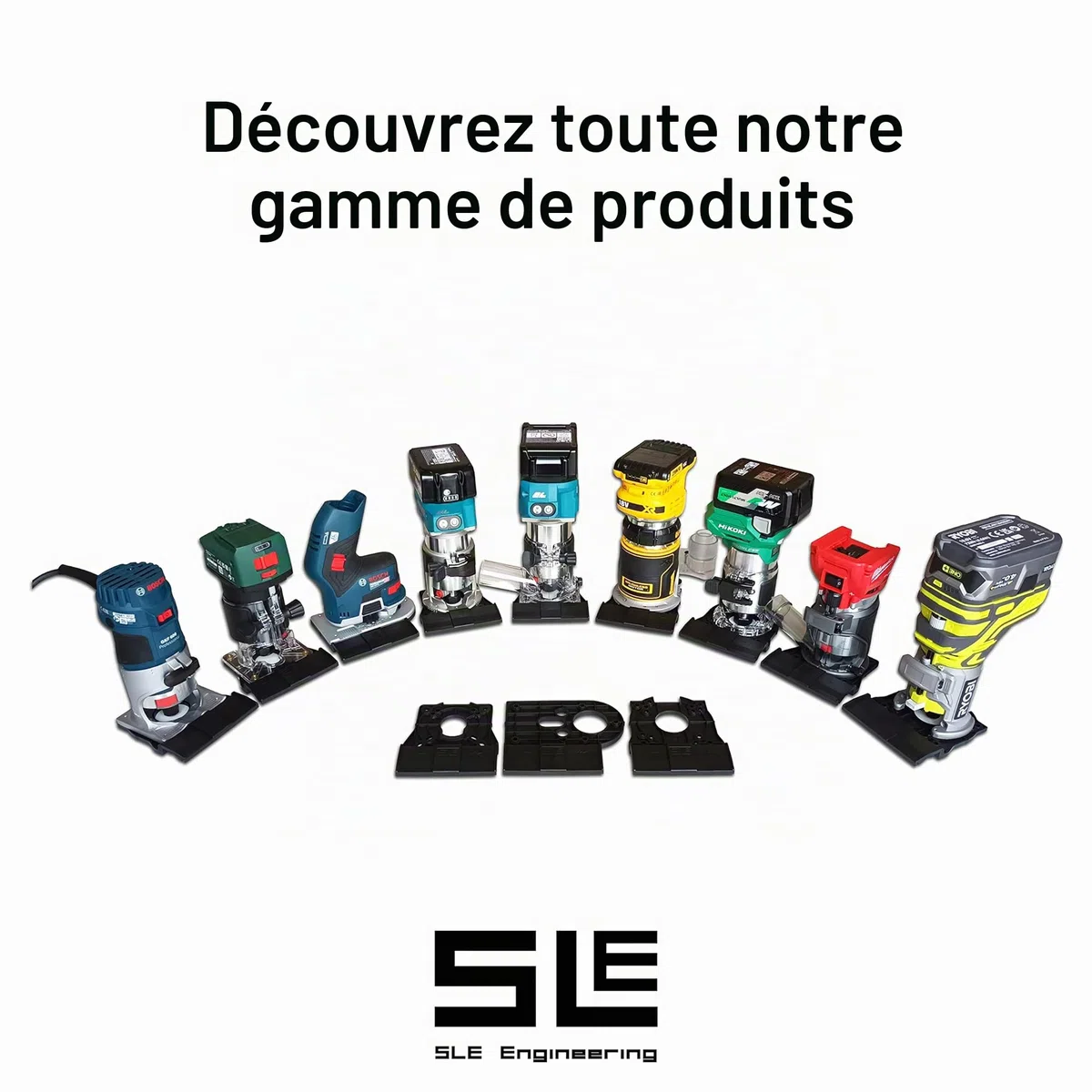 Adaptateur de Rail de Guidage Professionnel pour Bosch GKF 500/550 pour Adaptateur de Fraise de Dégauchissement de Bord pour Rail de Guidage Makita/Bosch/Festool/Mafell