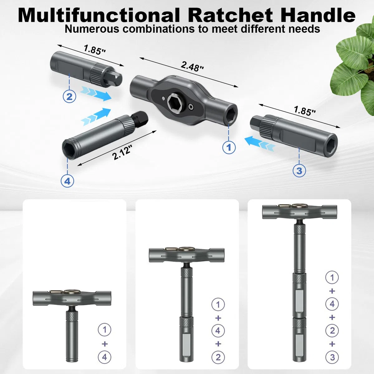 24 en 1 Tournevis à Cliquet, Kit Tournevis Magnétique de Précision, Poignée en Aluminium Amovible, Outils de Réparation pour Meubles, Bricolage, PC, Compact et Portable