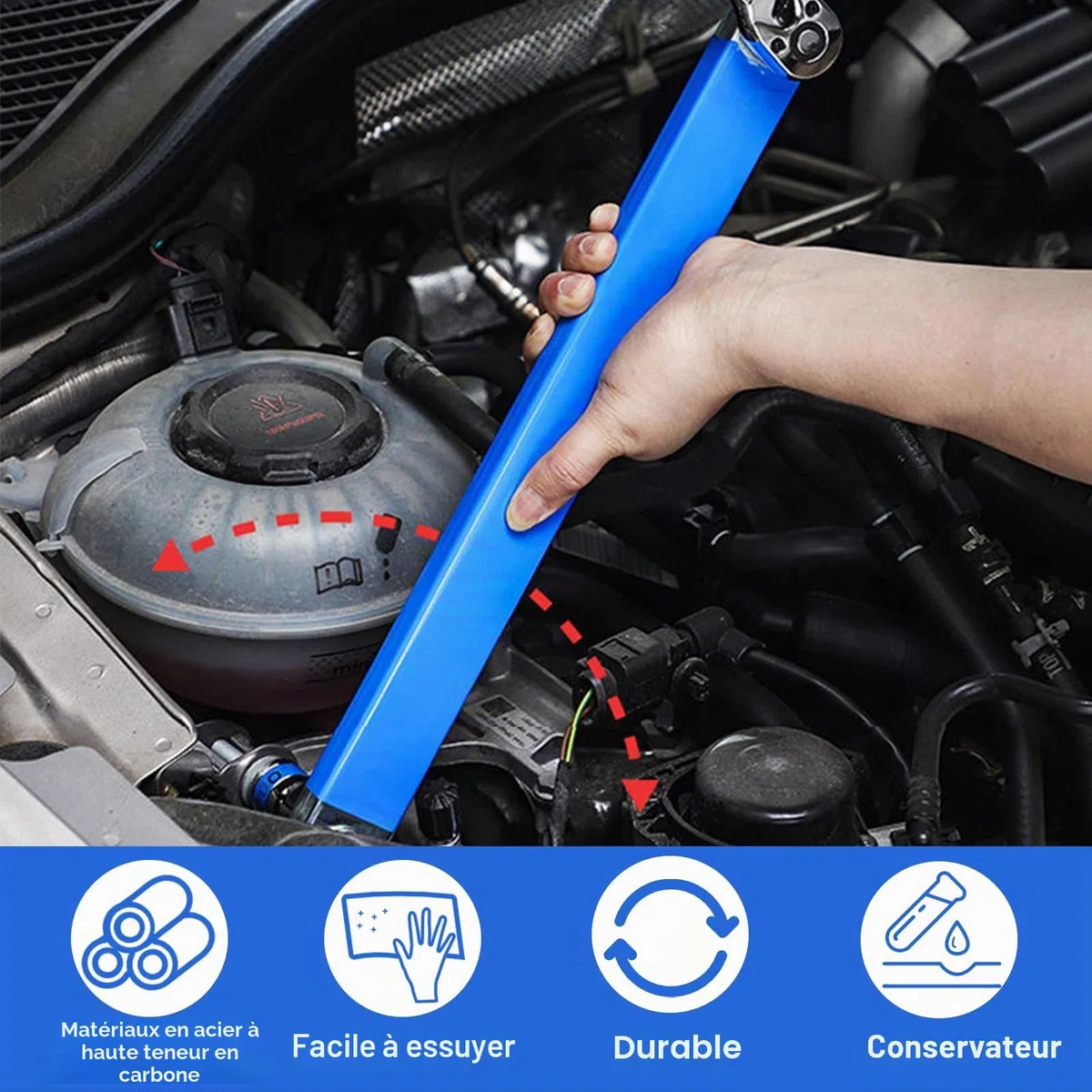 Clé d'extension coudée Offset avec adaptateur d'entraînement 1/2", 1/4" et 3/8", clé d'extension offset pour mécaniciens, artisans de garage