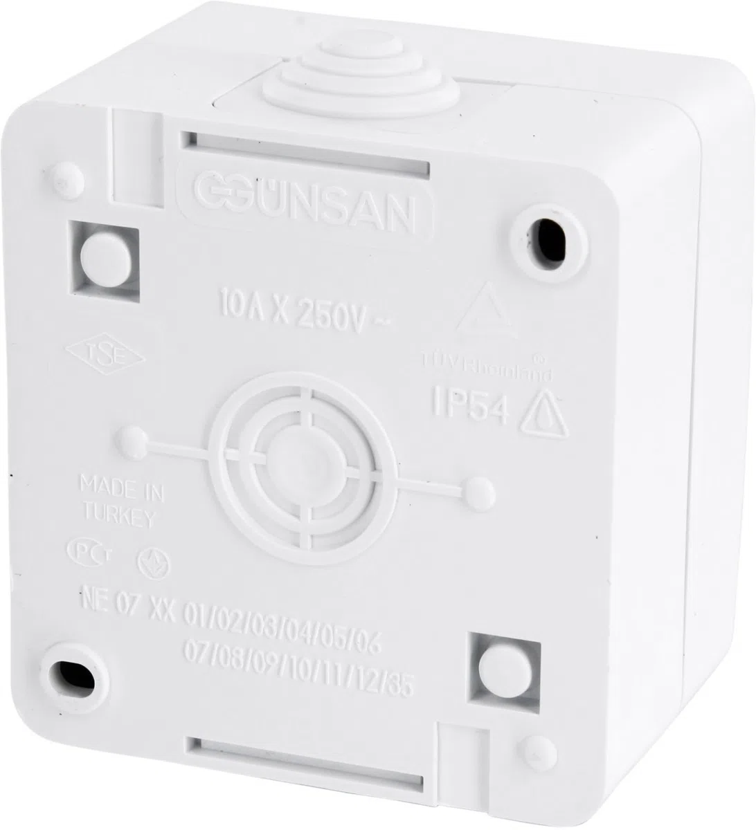Bouton de store en saillie IP54, tout-en-un, série G1 blanc pur