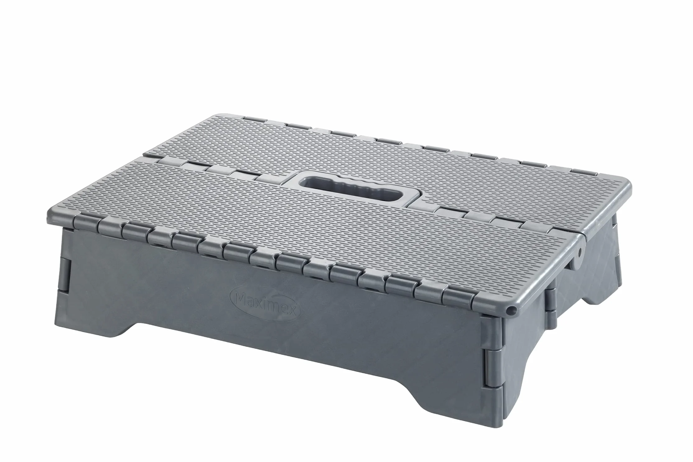 WENKO Marche Pliable | Marche très Stable avec Surface antidérapante jusqu'à 250 kg | Marche de sécurité Pliable Pieds antidérapants pour intérieur et extérieur | Poignet intégrée | 28x40x10cm