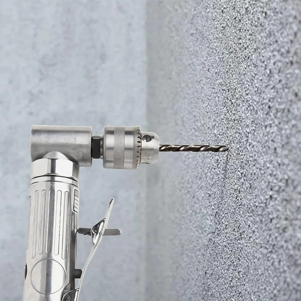 Eawfgtuw Perceuse pneumatique à angle droit coudé à 90 degrés mandrin 1/4 Outil pneumatique haute vitesse 15 000 tr/min pour atelier, applications à espace étroit, outil à air comprimé, équipement
