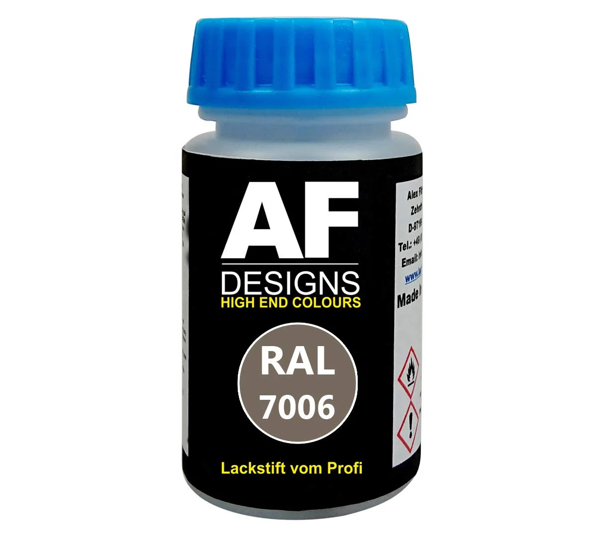 Alex Flittner Designs RAL 7006 Stylo de retouche satiné Mat Mat 50 ML séchage Rapide Acrylique