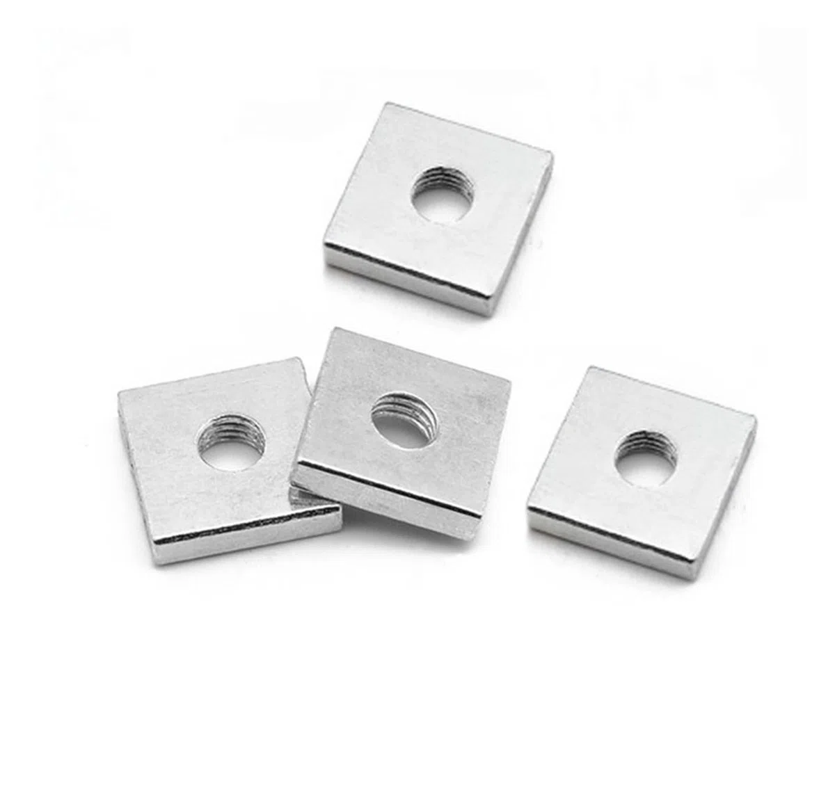 Écrou carré de 20pc M8X20X4 M5 M6 M8 Néxes Minces carrées en Acier Carbone en Acier au Zinc GB39 DIN 562(M8x20x4)