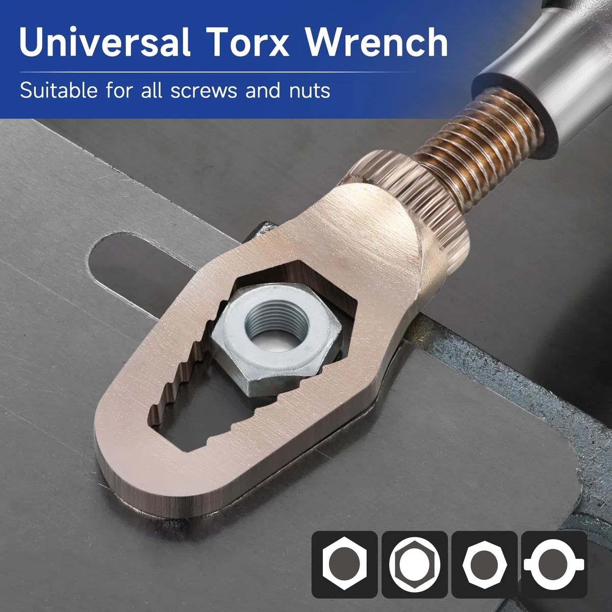 MAXPOWER Pince Étau 250 mm – Mâchoires Courbes 50-100 mm – Acier Cr-V Robuste – Force de Serrage Réglable – Pince de Verrouillage pour Atelier, Garage et Bricolage