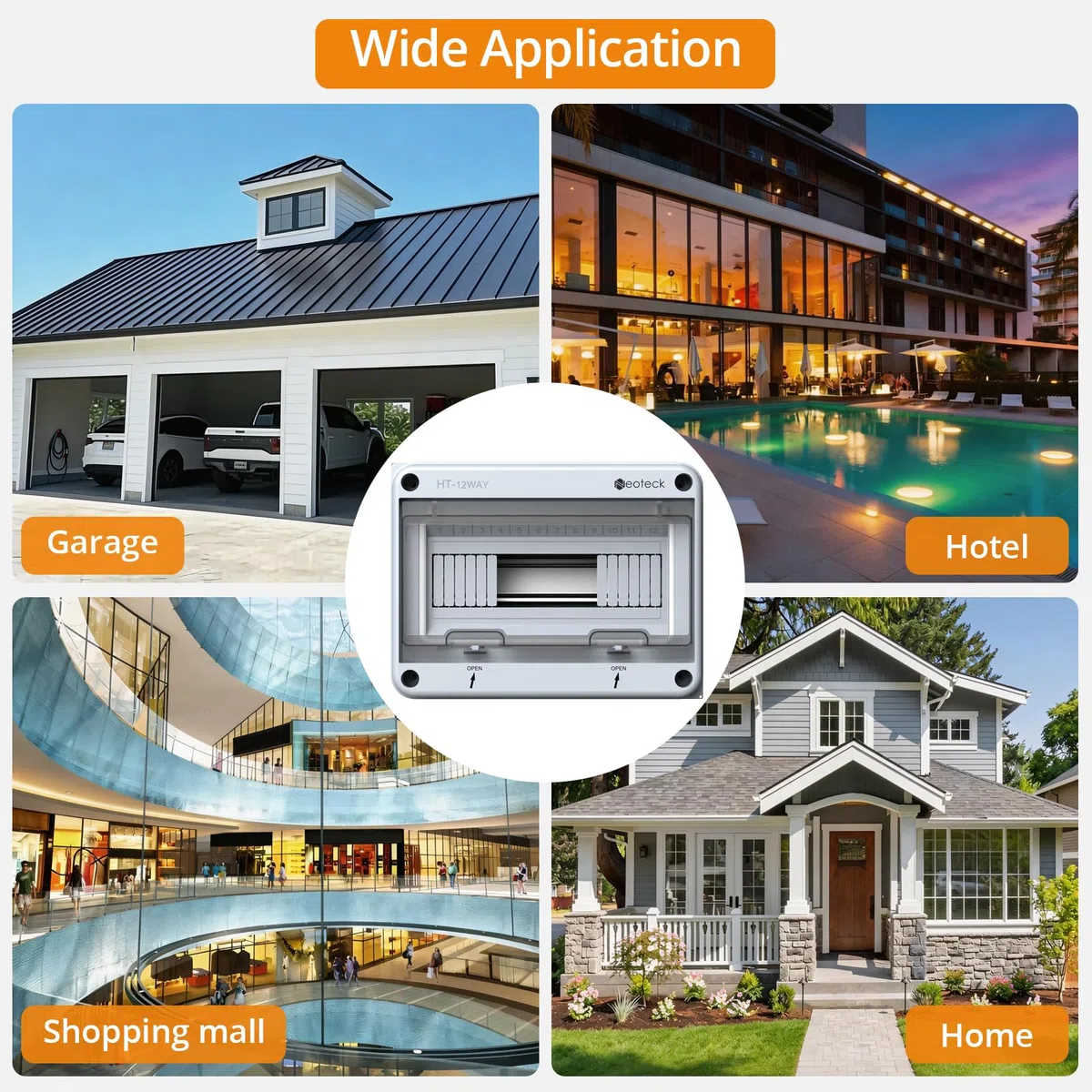 Neoteck Coffret de Distribution 12 Modules Étanche IP65 - Coffret Électrique Modulaire Transparent ABS - Tableau Mural Extérieur pour Maison Garage Jardin Bricolage