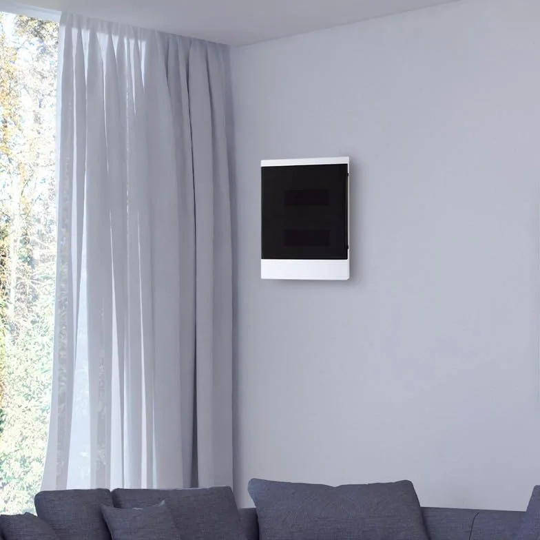 Lion Electric Armoire électrique encastrée 2 rangées | 24 modules - Boîte à fusibles blanche pour interrupteur installation électrique IP40 - Boîte de distribution sans halogène avec rail DIN