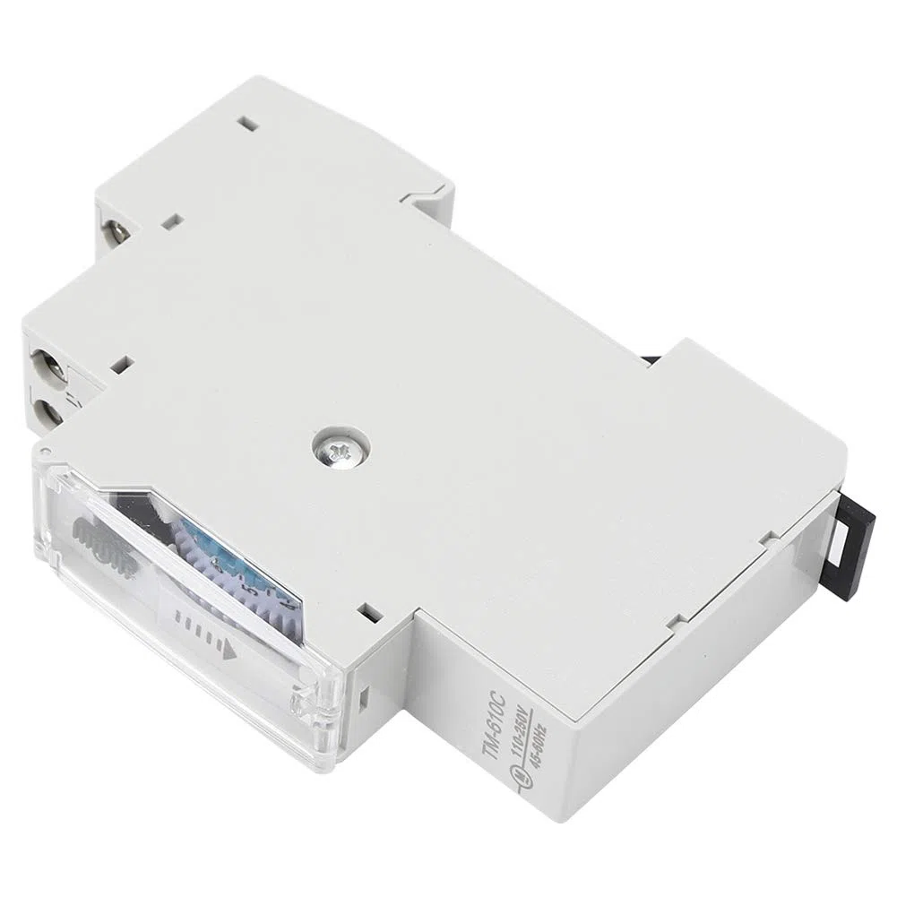 Interrupteur Horaire 1 Module TM610C – Interrupteur de Synchronisation Intelligent sur Rail 1P de Haute Précision pour éclairage Public et d'usine, 220 V AC, Intervalle Minimum de 15 Minutes