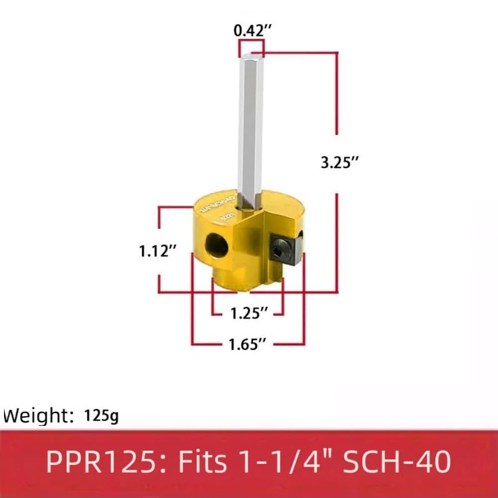 Ensemble d'outils d'alésoir de tuyau en PVC robuste, kit d'alésoir de tuyau en PVC à lame équilibrée, économiseur de raccord rapide et facile pour plomberie (3,2 cm)