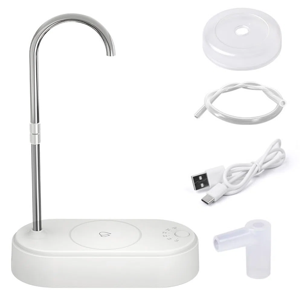 Distributeur d'eau de Bureau,Mini Pompe À Bouteille d'eau de Comptoir À 6 Vitesses avec Affichage LED Bleu,Chargement USB pour Maison,Bureau,Voyages en Plein Air,Camping
