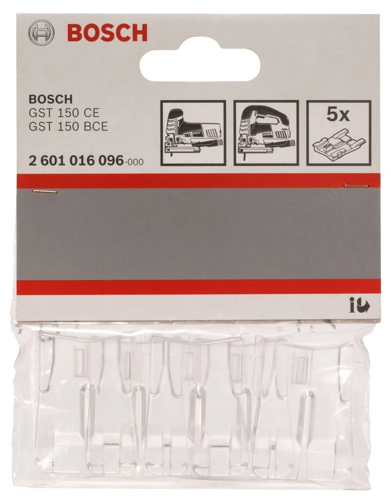 Bosch Professional 5x Dispositif Pare-éclats pour Scies Sauteuses GST BCE/150 CE (Protection anti-éclatement, 39 x 7 x 28 mm, Accessoires pour Scie Sauteuse) (Lot de 2)