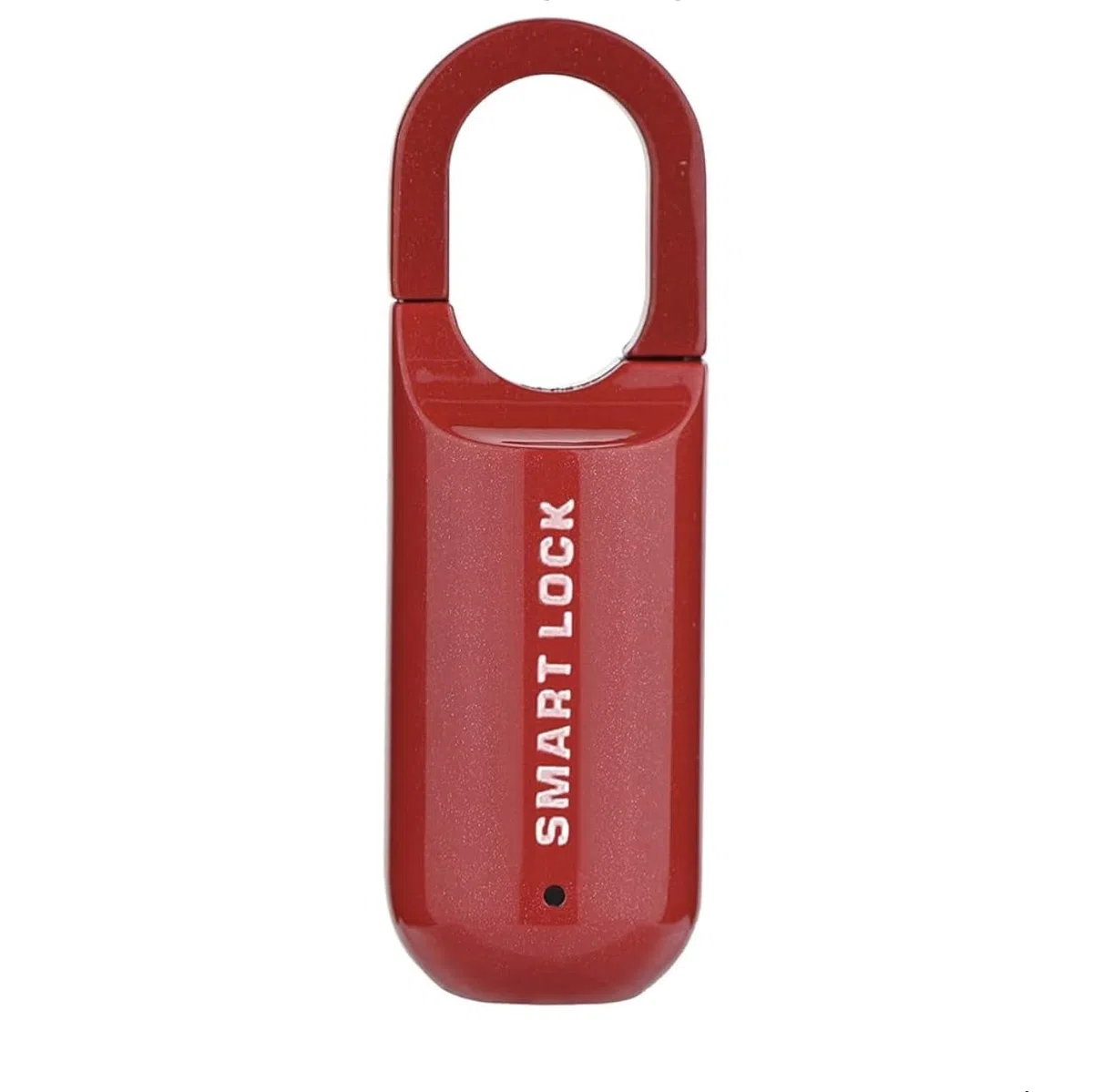 cadena à empreinte digitale, verrou biométrique étanche et rechargeable USB, mémorise 10 empreintes,pour casier d'école, valise, bagage, salle de sport, armoire professionnelle, porte en fer (ROUGE)