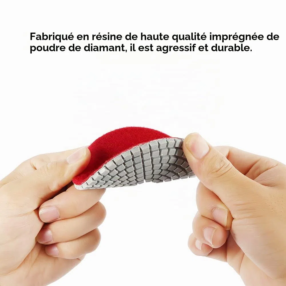 Diamant disques de polissage,Humide/Sec ,4 pouces Diamant Polishing Tampon abrasif pour granit marbre béton sol pierre Pour Meule d'angle