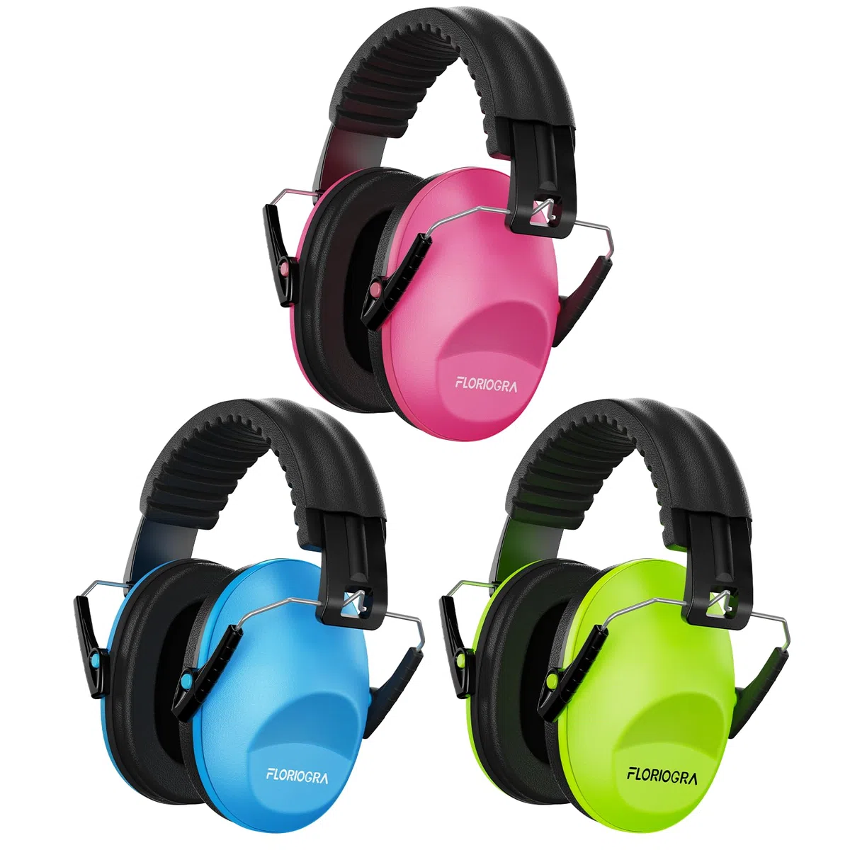 Floriogra 3 Paquets Casque Anti Bruit Enfant, Protections Auditives Pour Enfants Confortable, avec Une Atténuation de SNR 28dB,Casque Anti-Bruit pour Milieu Bruyant